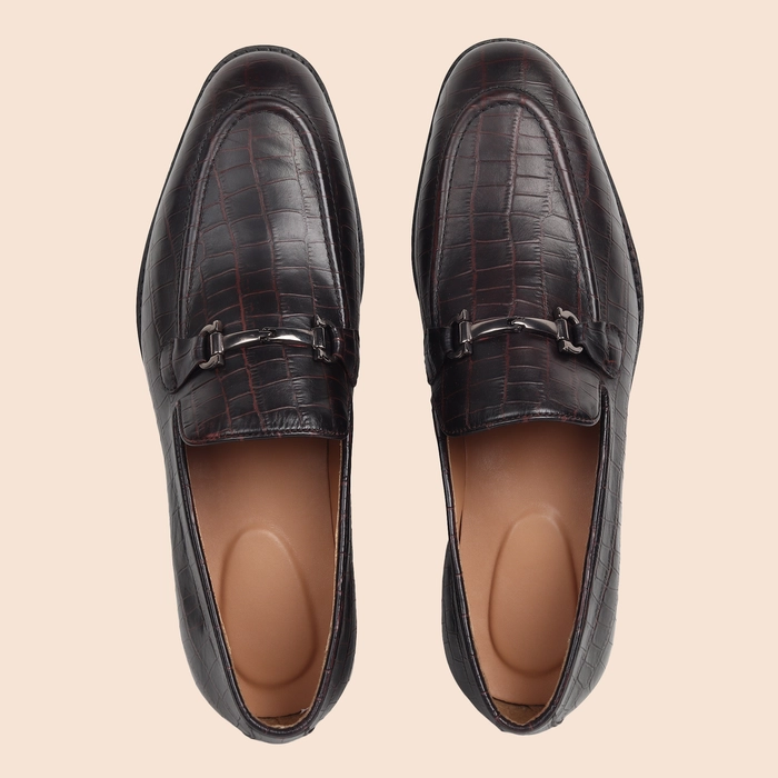 Horsebit Loafers | Dark Brown Leather Shoes | Casual & Formal Use for Men