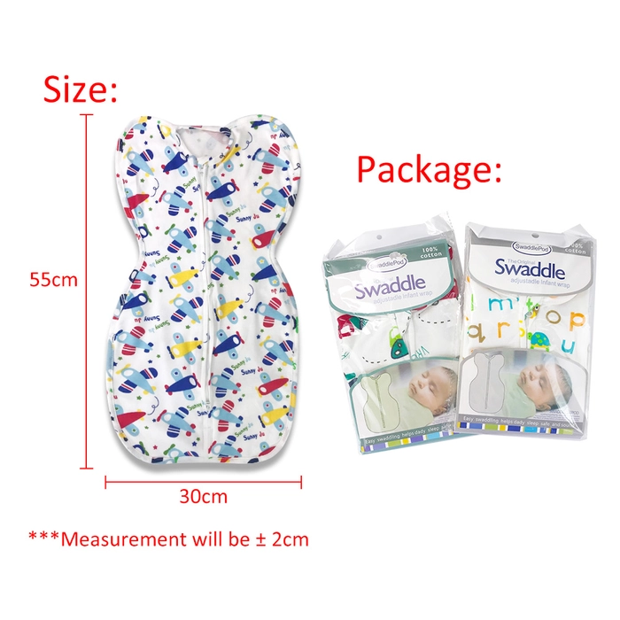 Instant Zip Swaddle Newborn Baby 2 Way Wrap Sleep Bag Infant Blanket Sleeping Suit Bedung Bayi Kain ZP