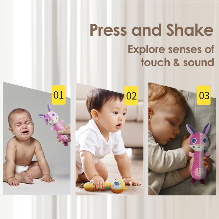 SKK Baby Squeeze Toy Baby Hand Grip Motoring Skill Beeper Soft Plush Toy Activity