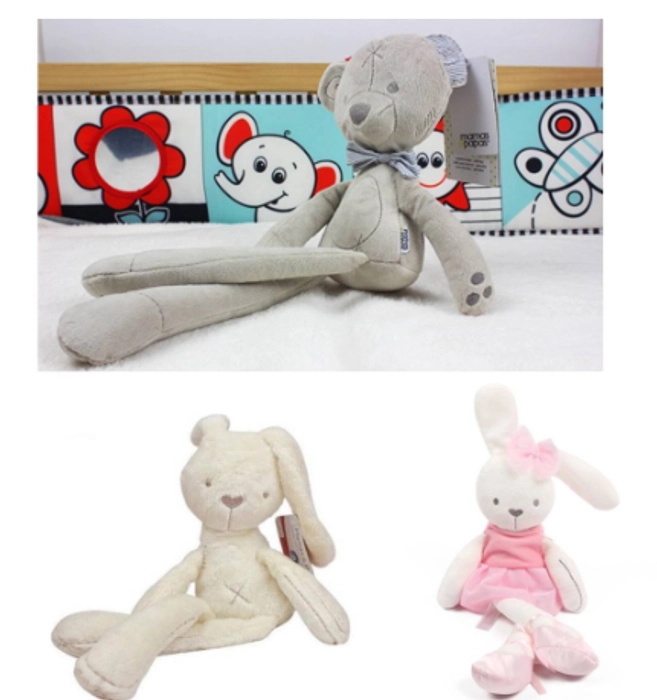 Soft Plush Toys For Children Bunny Bear Sleeping Mate Stuffed Animal Infants Baby Toys toys for girls