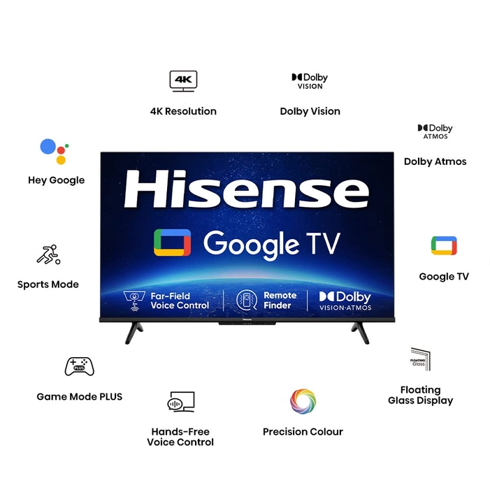 Pantalla Hisense 43 UHD 4K 43A6H Google TV