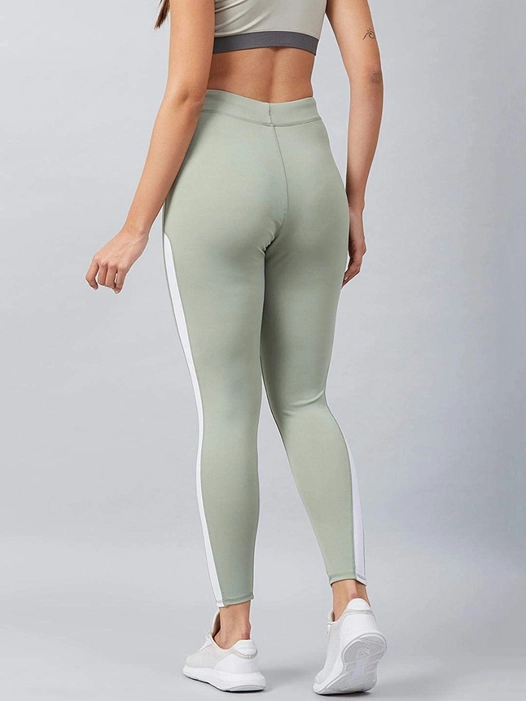 Buy Cameo Green Cotton Jersey Tights Online - W for Woman