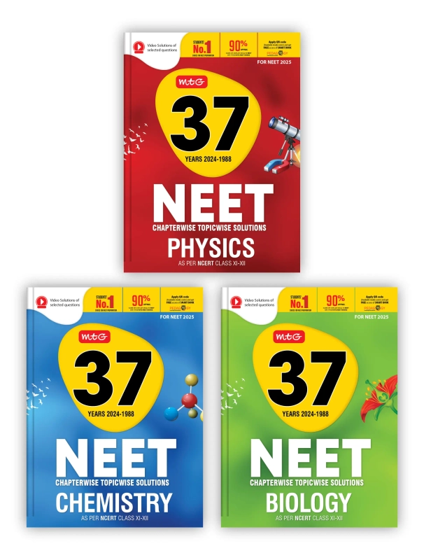 Disha 37 Year NEET Chapter wise Solved Papers - Physics, Chemistry, Biology  books combo