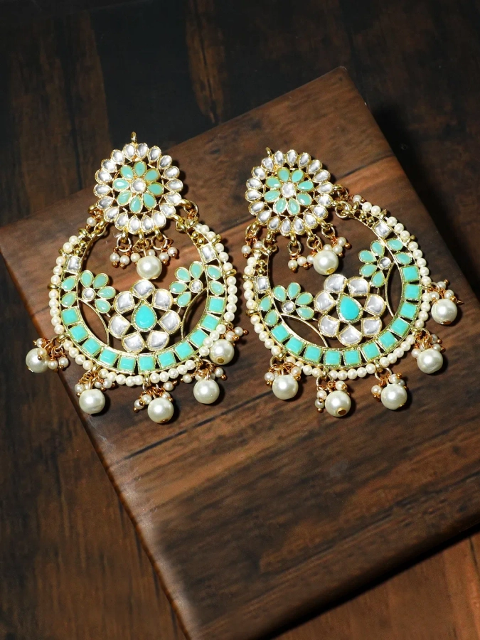 Buy Kundan Chandbali With Pearls Earrings Online Cheap, Jhumka Earrings  Online Shopping, Earrings - Shop From The Latest Collection Of Earrings For  Women & Girls Online. Buy Studs, Ear Cuff, Drop &