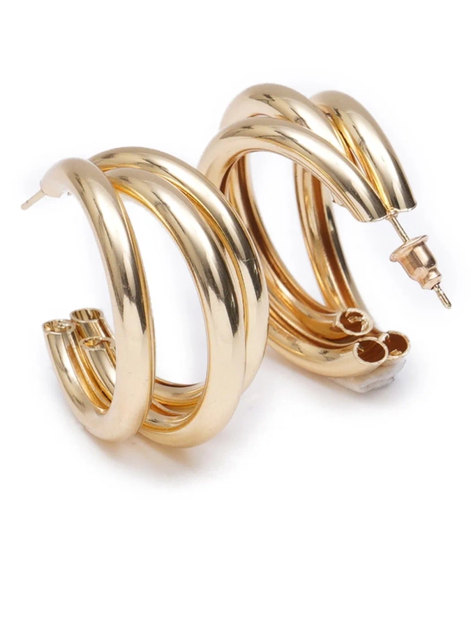 Buy Rose Gold Earrings for Women by Estele Online | Ajio.com