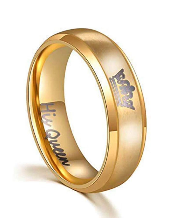 DULCI Stainless Steel Dual Tone Plating Hypoallergenic Tungsten Finger Band  Ring Brass Gold Plated Ring Price in India - Buy DULCI Stainless Steel Dual  Tone Plating Hypoallergenic Tungsten Finger Band Ring Brass