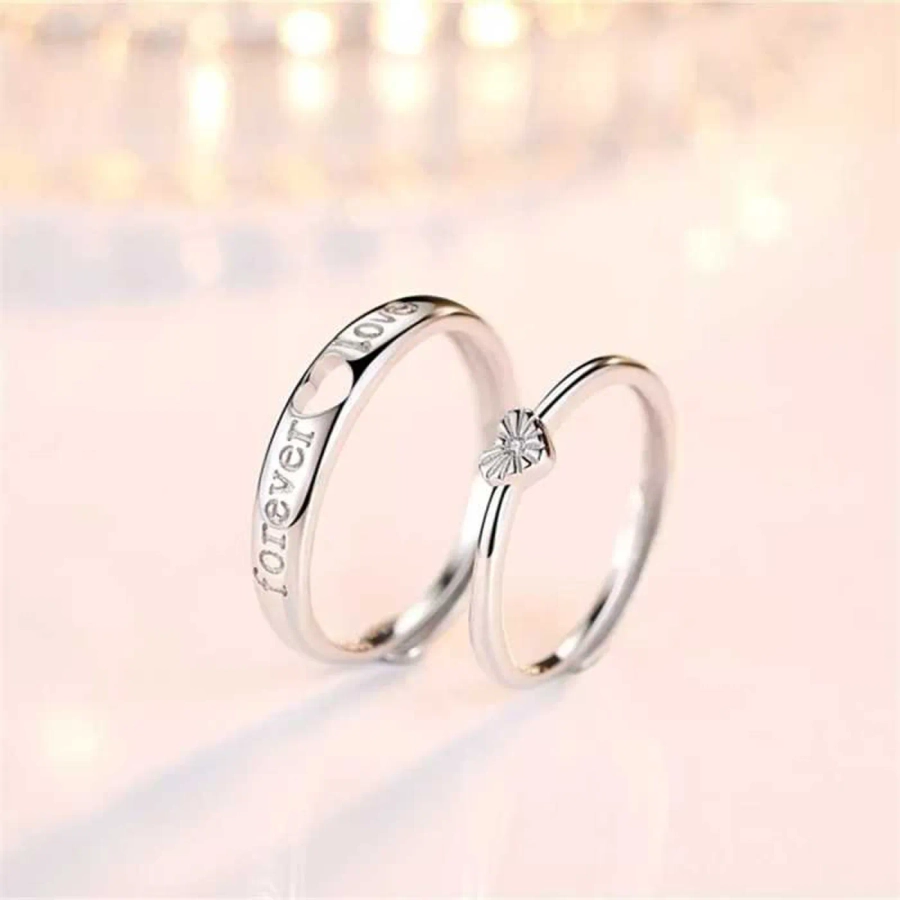 Aaishwarya Platinum Plated Dazzling White AAA Cubic Zirconia Stone Studded Couple  Rings/Promise Rings For Women/Girls & Boys/Men : Amazon.in: Fashion