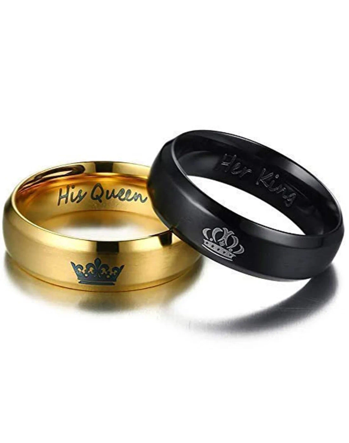 Satin Titanium 6mm Men's Ring with Polished Gold Edge