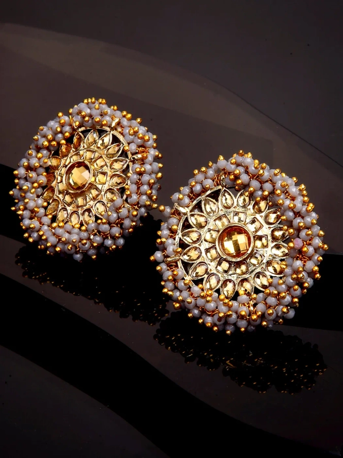 Pure Silver jewelry online Indian Diamond Studs,Swaroski earrings,Indi –  Nihira