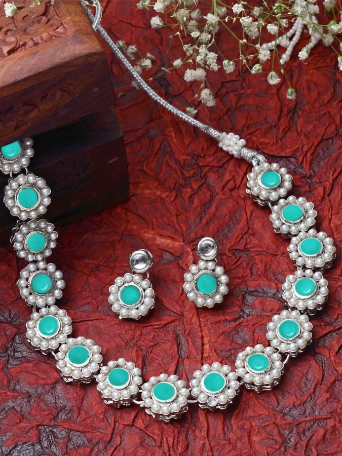 Birthstone Crystal Necklace/Earrings Set