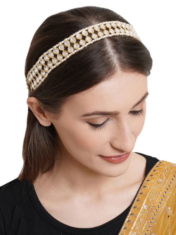 Buy Gold Hair Accessories for Women by Karatcart Online