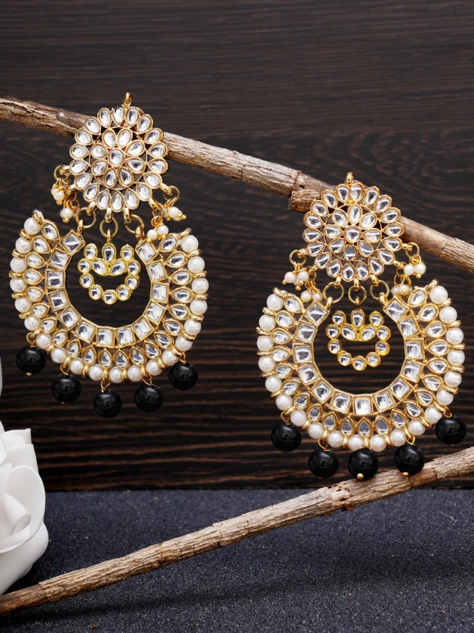 Buy online Silver Plated Chandbali Earring from fashion jewellery for Women  by Karatcart for ₹609 at 70% off | 2024 Limeroad.com