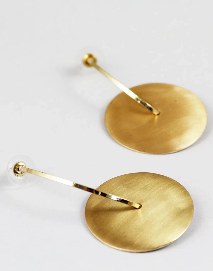 Shop Golden Metal Head Dangler Earrings by ARVINO BY ARVIND AGARWAL at  House of Designers – HOUSE OF DESIGNERS