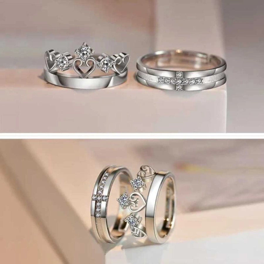 3Diamonds Clove Ring 169 Fashion Ring Platinum Plated 16 Mm - Silver