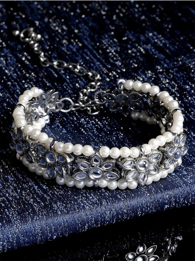 White Marble Stone Leather Wrap Bracelet - FENNO FASHION, LLC