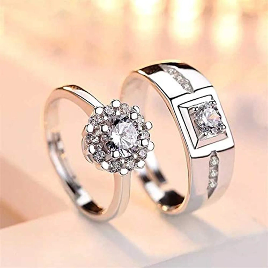 Jewels Galaxy Platinum-Plated Silver Zircon Stone-Studded Ring Price in  India, Full Specifications & Offers | DTashion.com