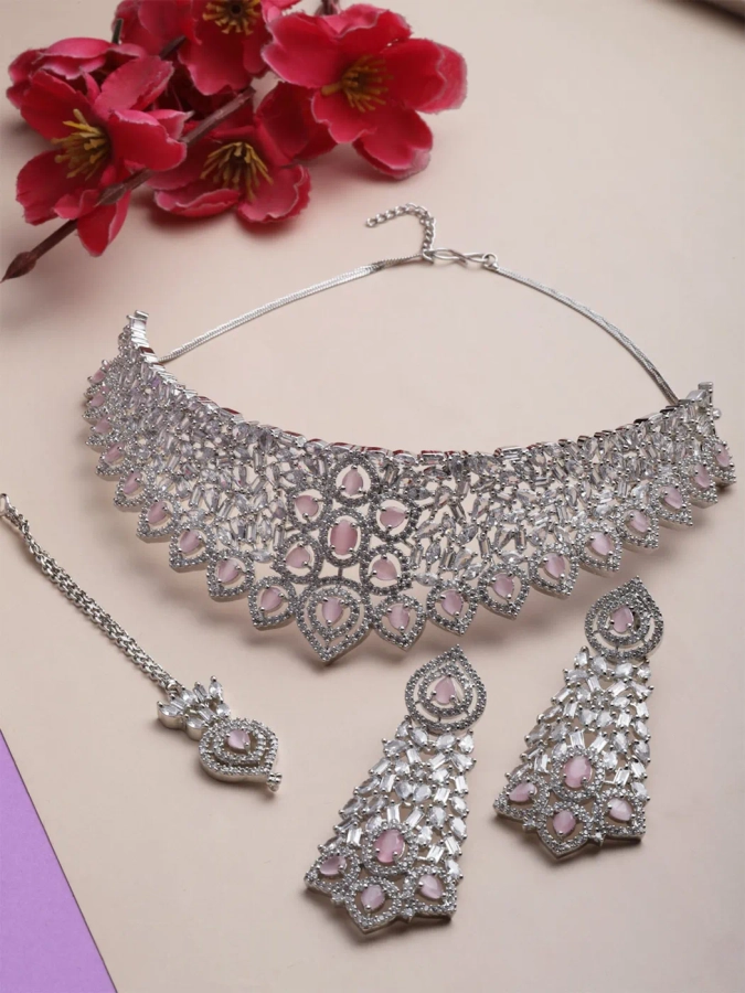 Kundan Semi Precious Choker Necklace Set, Choker Necklace Set, Fancy  Jewellery, Trending Fashion Necklace, Buy Brand