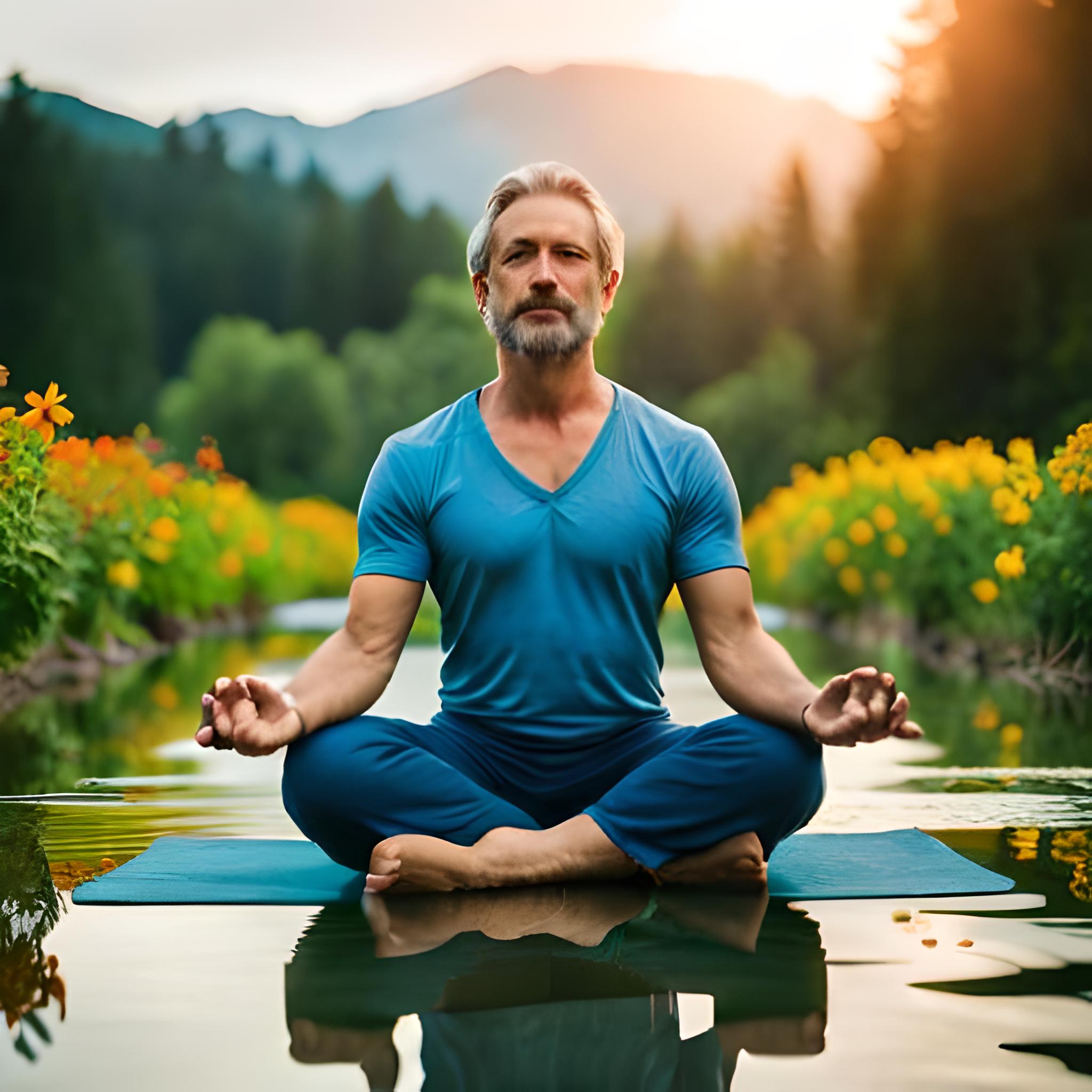 serene man balanced ayurvedic doshas