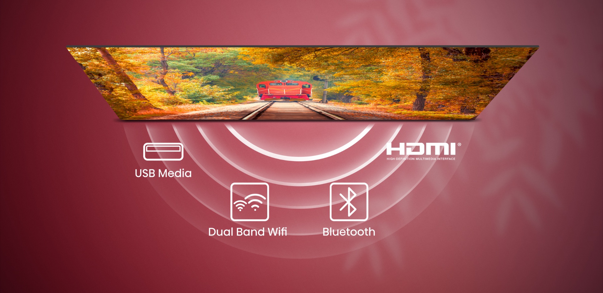 an image that showcases the connectivity options of the TV of Hisense A7G Series Smart 4K Ultra HD TV