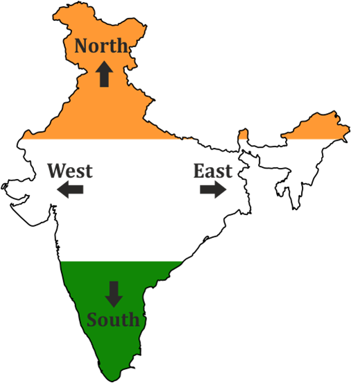 vShreen All India direction map