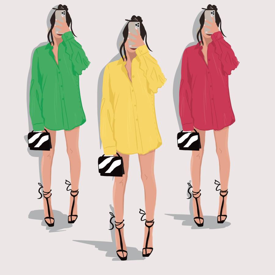 Animated image of the same woman in 3 different color outfits for Beautifilipina Cosmetics and Skincare Products.