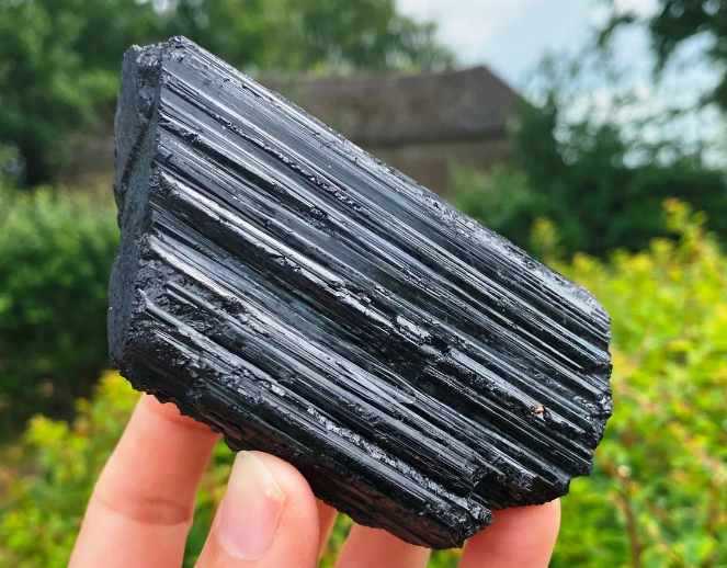 black tourmaline crystal