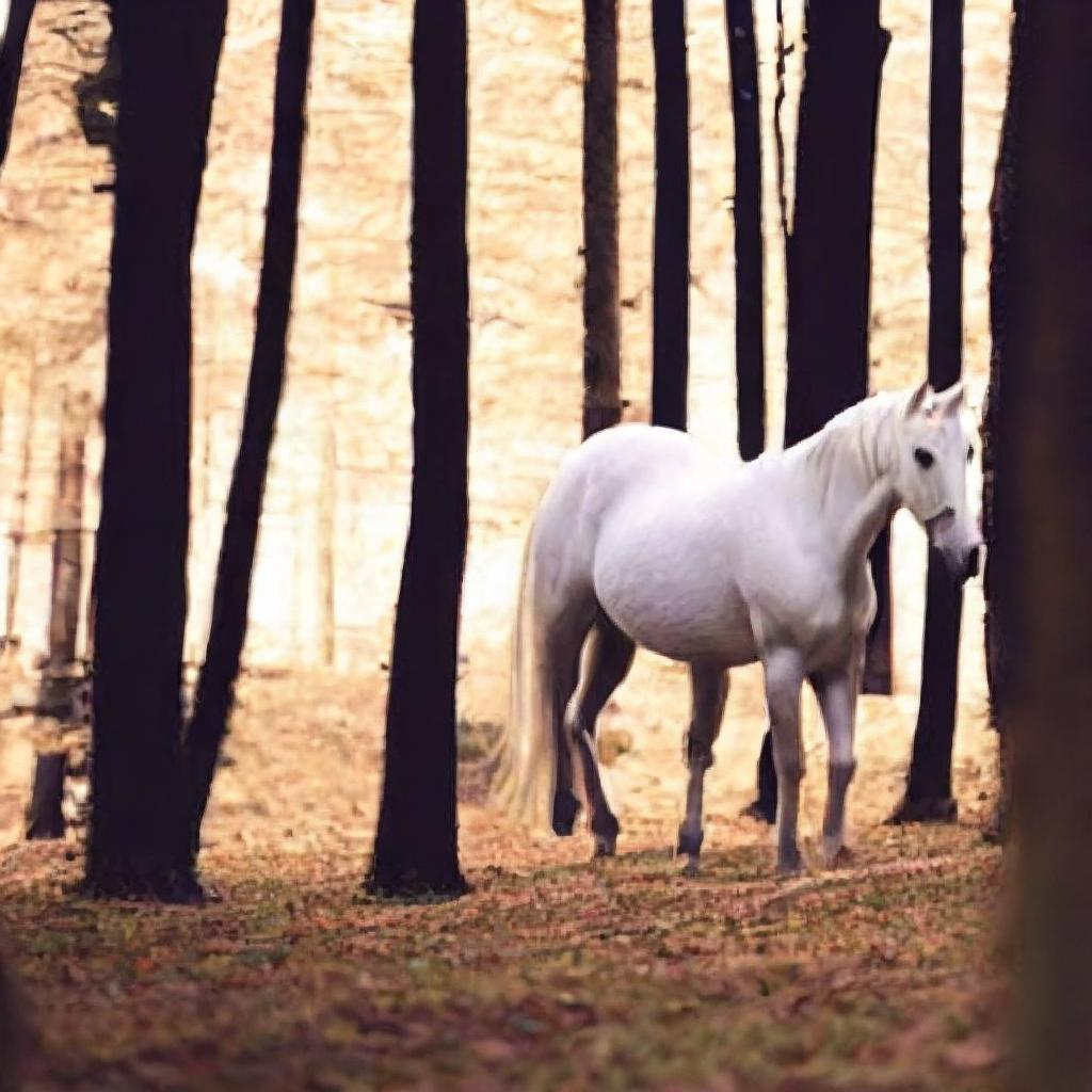 White Danube Delta wild horses- Danube Delta horse