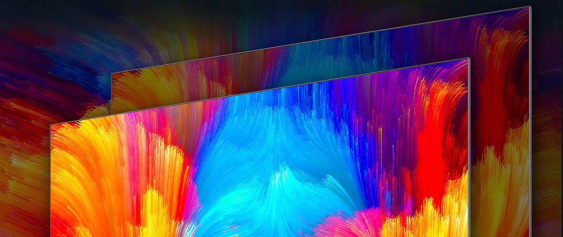 An image showcasing the vibrant and vivid display of the TCL C835 TV with wide color gamut.